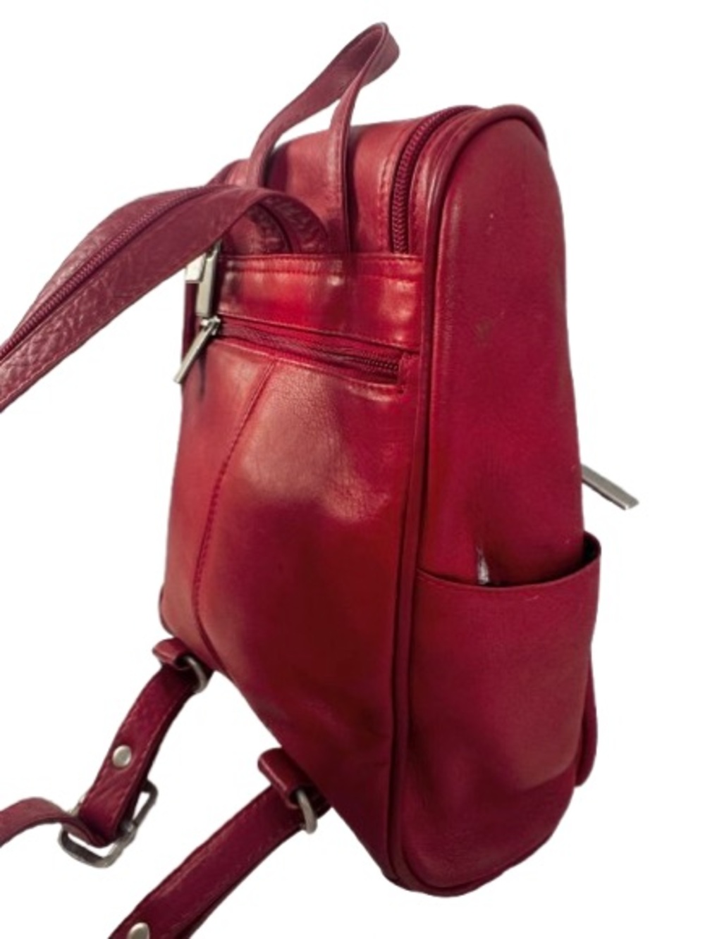 Wilson Leather Red Backpack - Picture 3 of 13